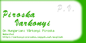 piroska varkonyi business card